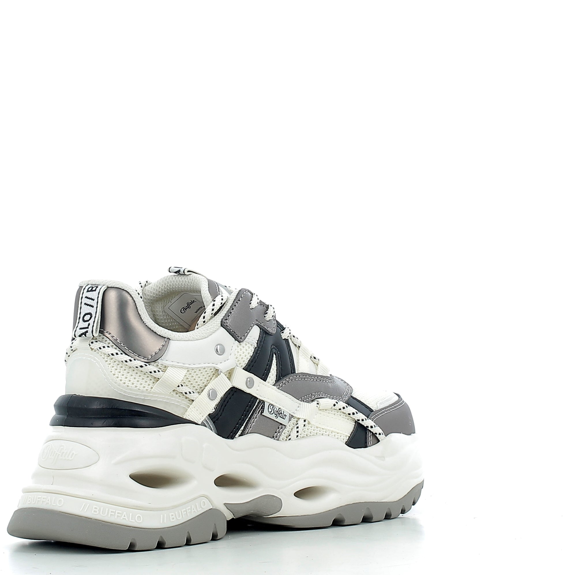 Scarpe Buffalo donna 1636636P26  CREAM SILVER