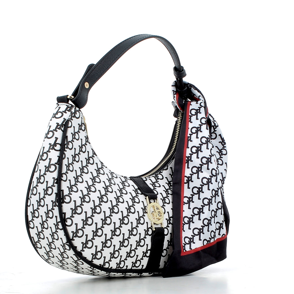 Borsa RoccoBarocco donna 2417P26     WHITE BLACK