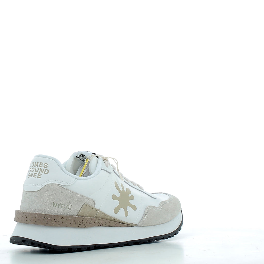Scarpe Snee uomo NEWYORKP26  WHITE BEIGE