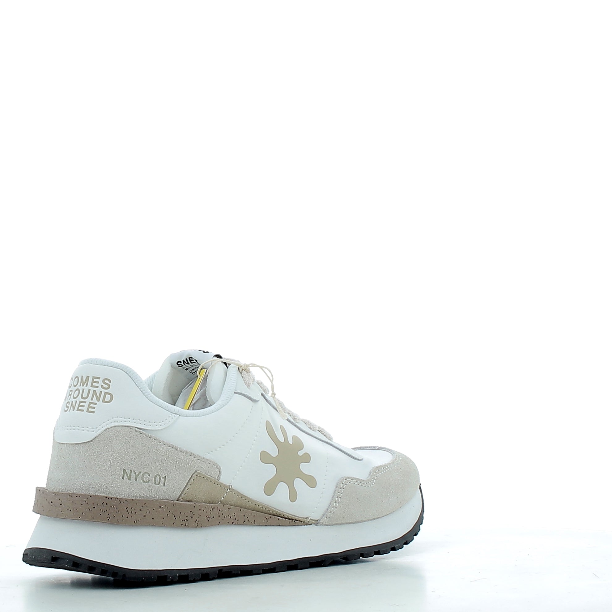 Scarpe Snee uomo NEWYORKP26  WHITE BEIGE